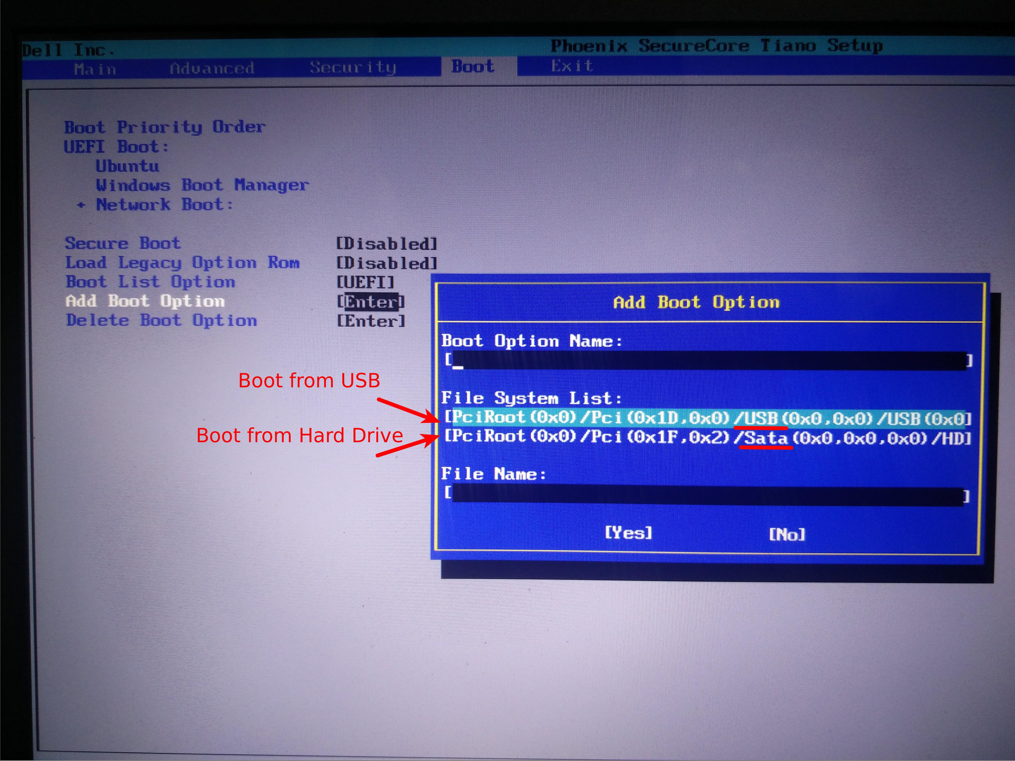 bios windows boot manager